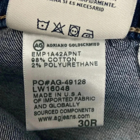 AG Anthropologie Adriano Goldschmeid vintage stevie button slim straight ankle - Picture 8 of 11